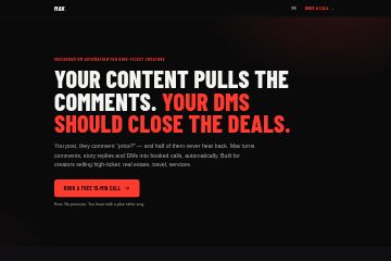 Page d'accueil : « Your content pulls the comments »